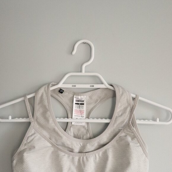 Gymshark Women's Sz M Grey Vital Rise Medium Support Keyhole Stretch Sports Bra - Picture 3 of 8